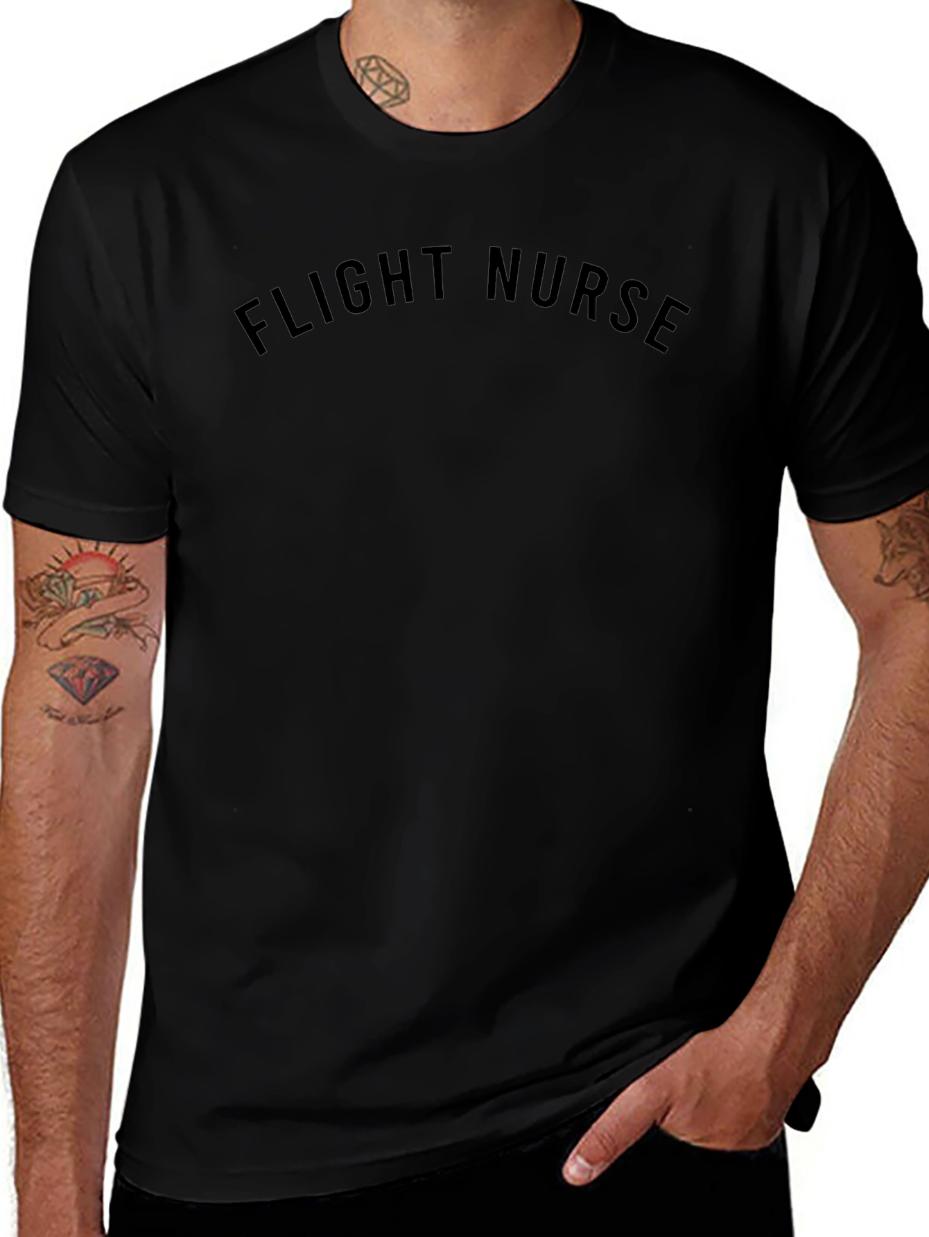 Flight Nurse Crew Neck T-Shirt - Soft Cotton Tee