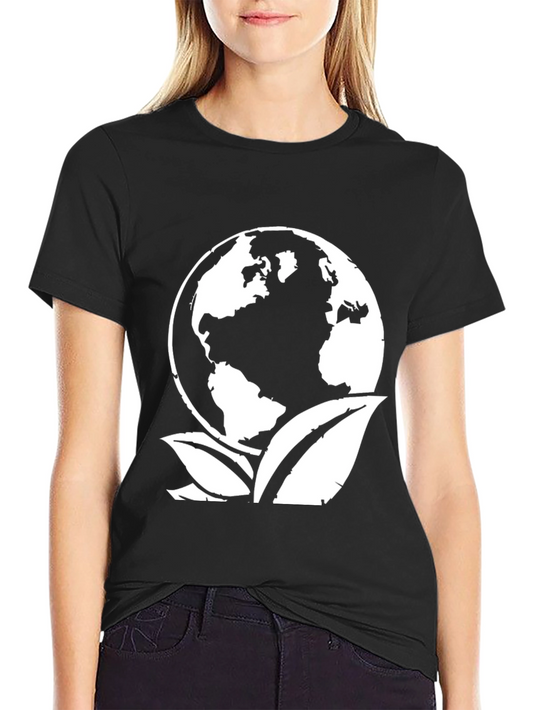 Earth & Leaves Graphic Tee - Black