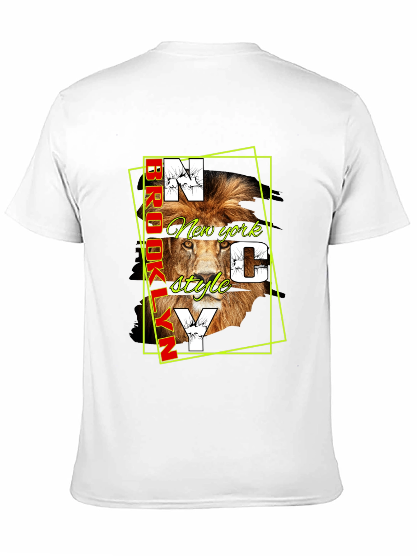 Lion Brooklyn NYC Style Graphic Tee