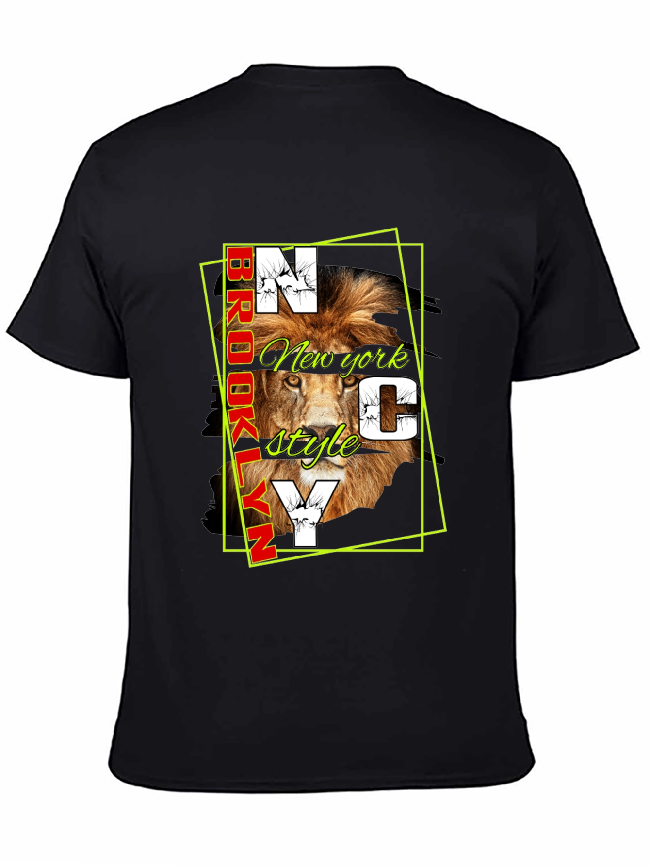 Lion Brooklyn NYC Style Graphic Tee
