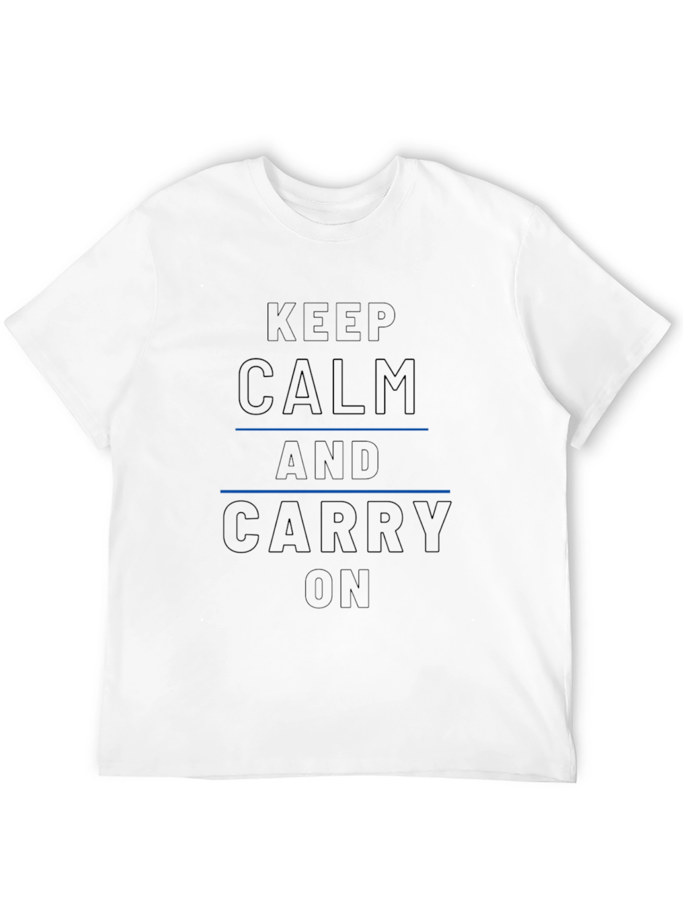 Keep Calm and Carry On Black T-Shirt