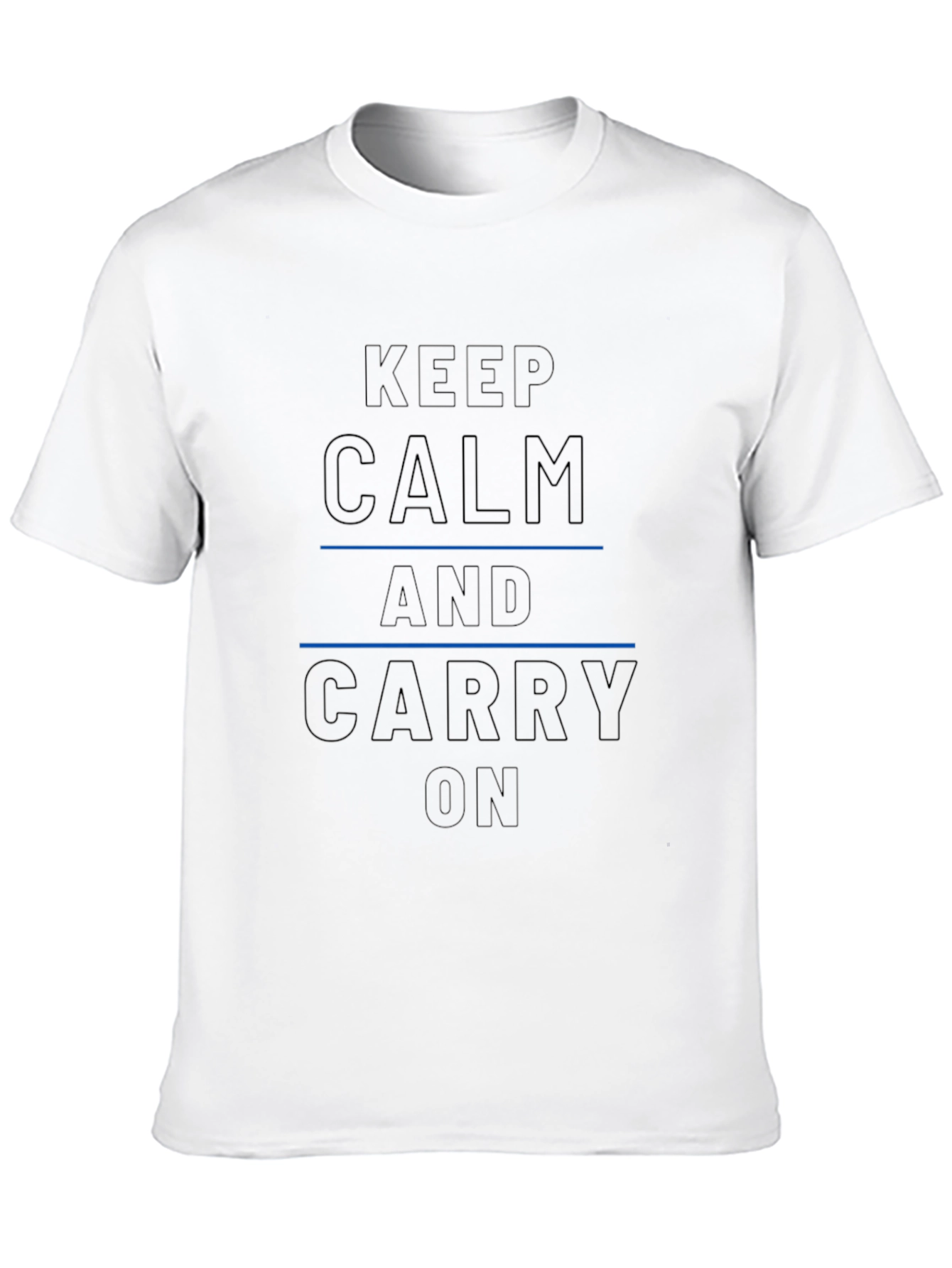 Keep Calm and Carry On Black T-Shirt
