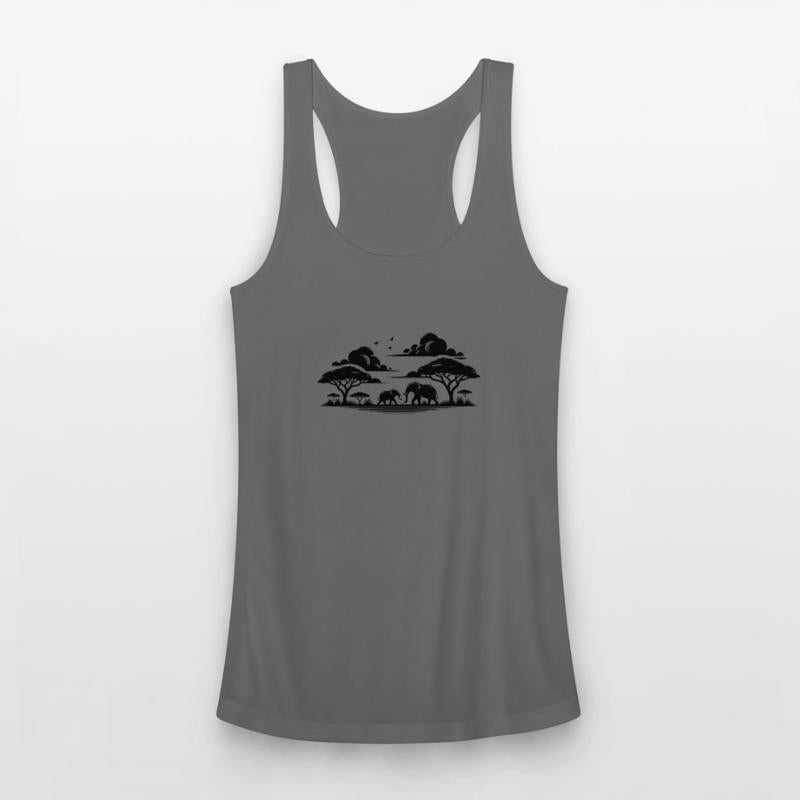 Tranquil Savannah Scene With Elephants