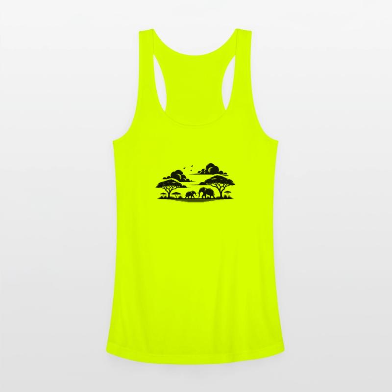 Tranquil Savannah Scene With Elephants