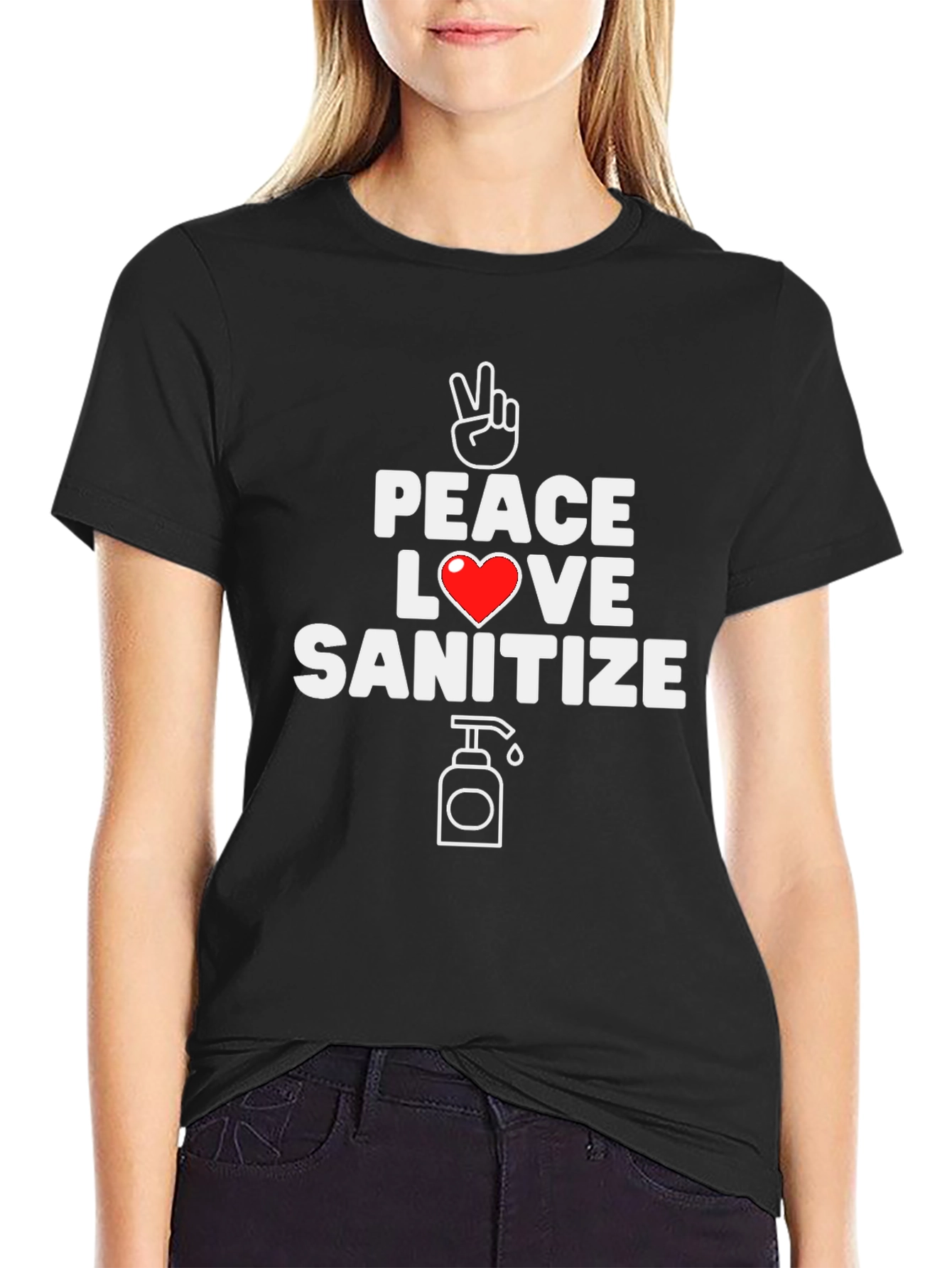 Peace Love Sanitize Graphic T-Shirt