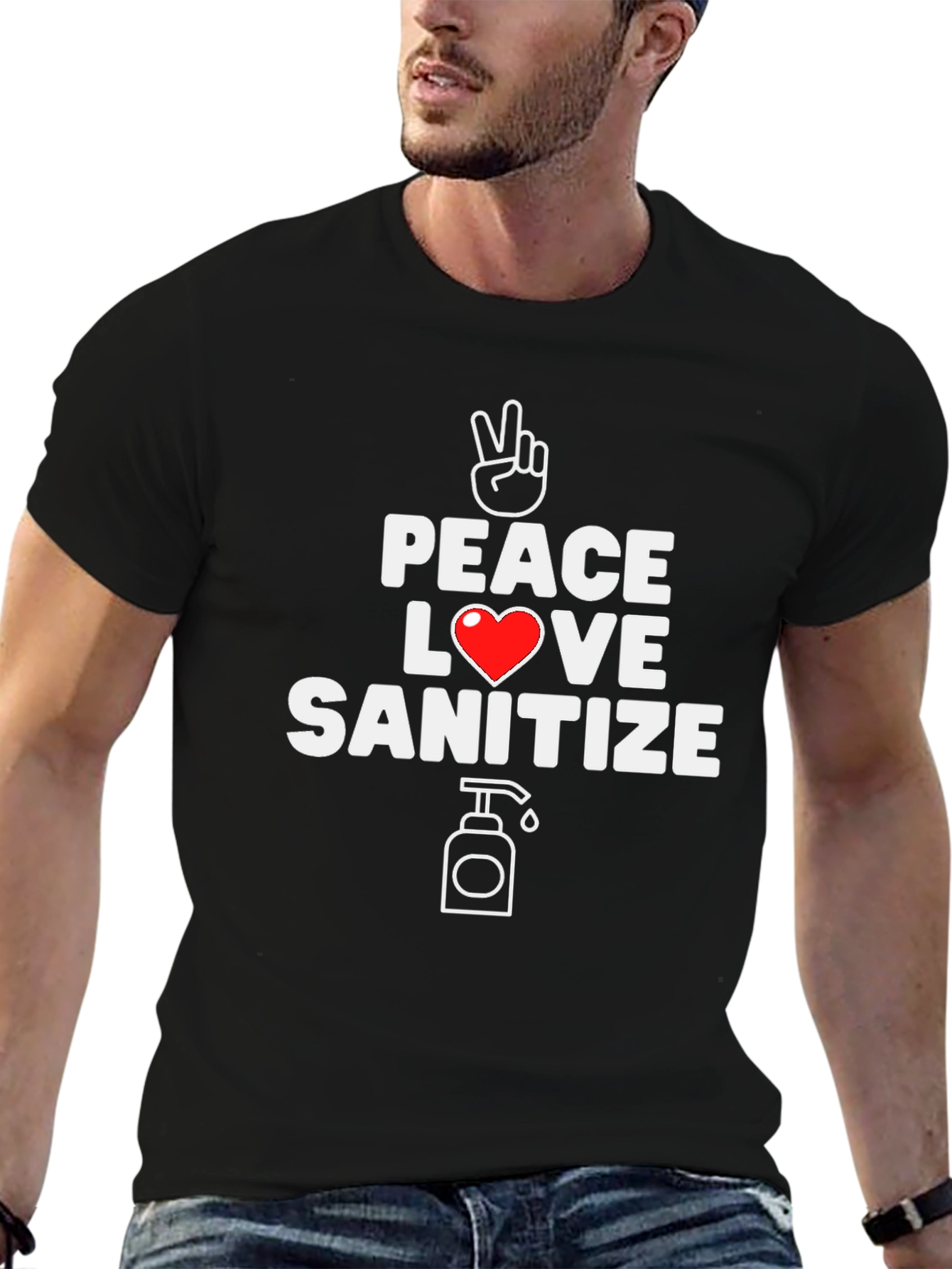 Peace Love Sanitize Graphic T-Shirt