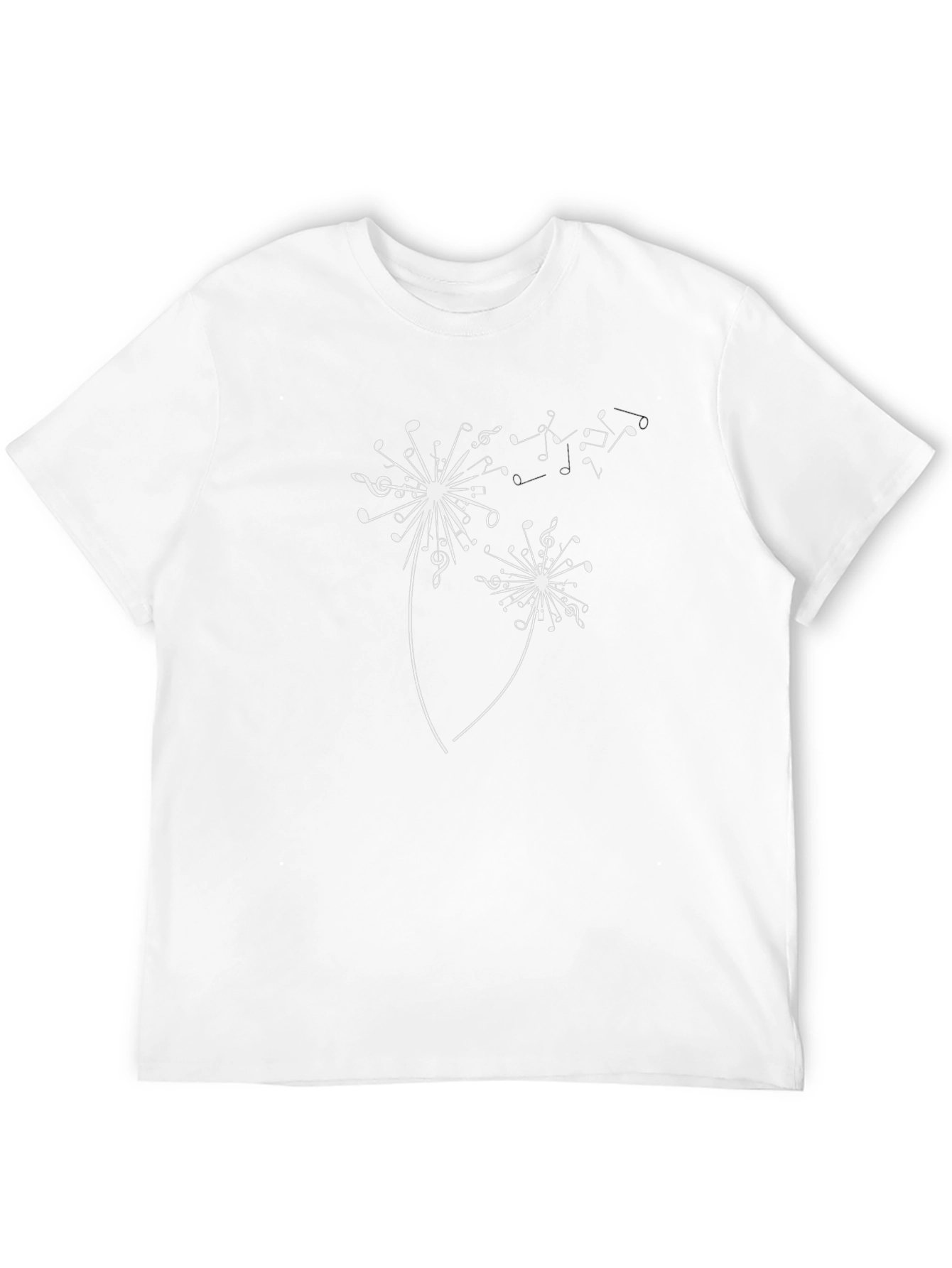 Musical Dandelion Graphic T-Shirt - Black