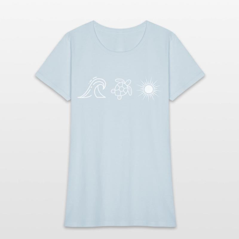 Turtle Ocean Sun T Shirt Beach Tshirt