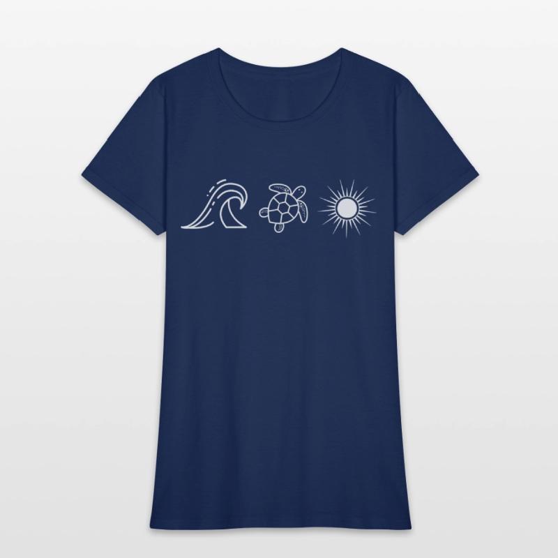 Turtle Ocean Sun T Shirt Beach Tshirt