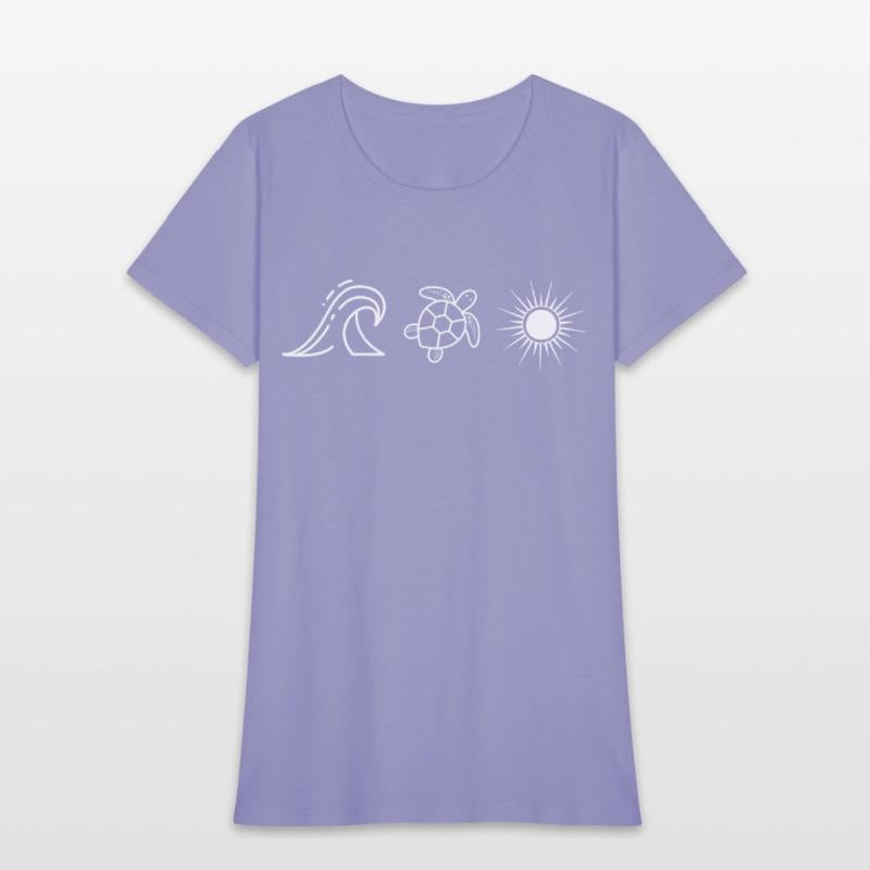 Turtle Ocean Sun T Shirt Beach Tshirt