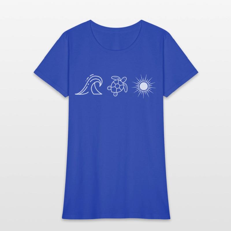 Turtle Ocean Sun T Shirt Beach Tshirt