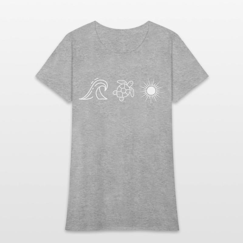 Turtle Ocean Sun T Shirt Beach Tshirt