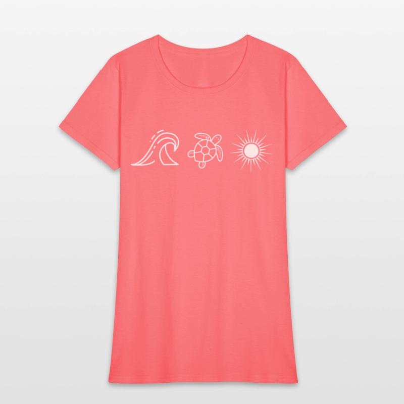 Turtle Ocean Sun T Shirt Beach Tshirt