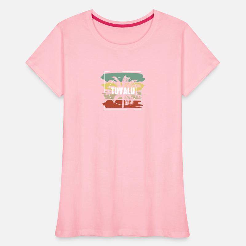 Tuvalu Artistic Palm Tree Retro