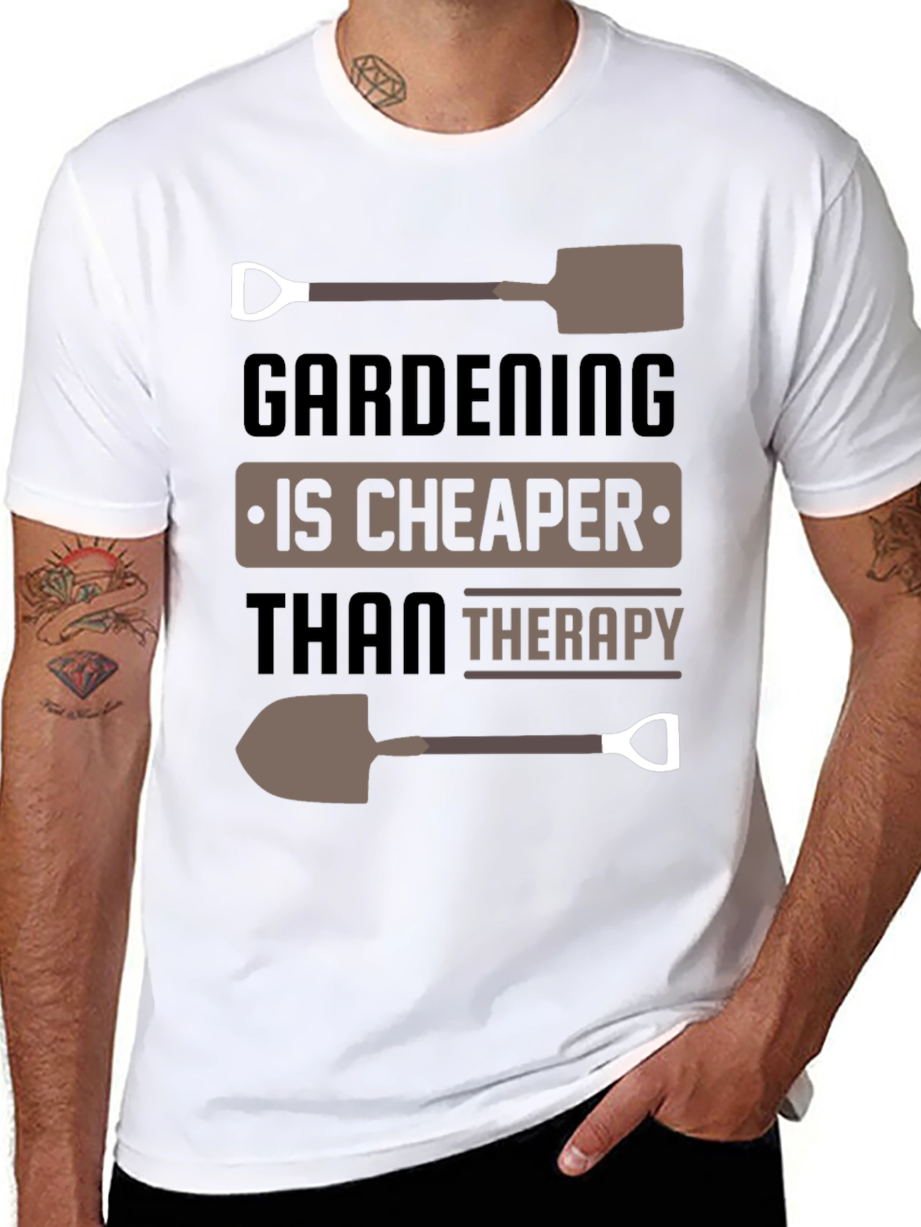 Gardening is Cheaper Than Therapy Graphic T-Shirt