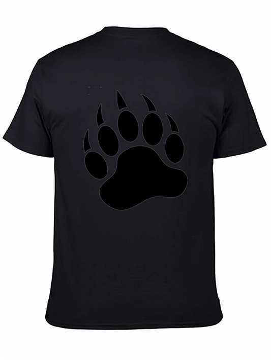 Black Bear Paw Print T-Shirt - Wildlife Graphic Tee