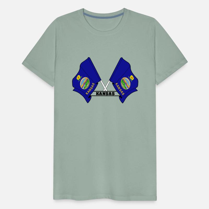 Two flags text 'KANSAS'