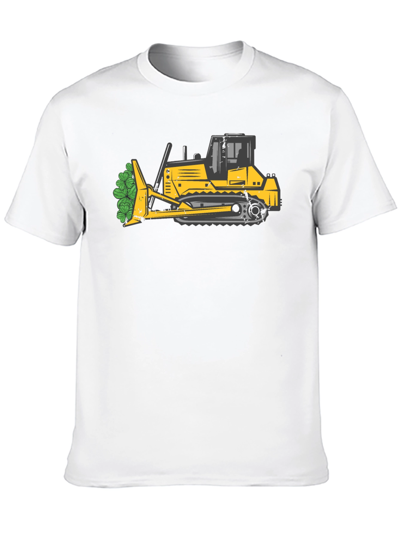 Bulldozer with Shamrocks T-Shirt