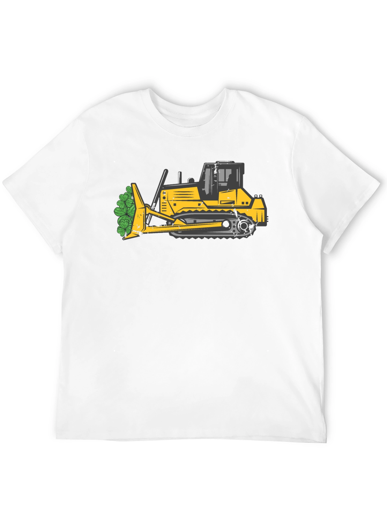 Bulldozer with Shamrocks T-Shirt