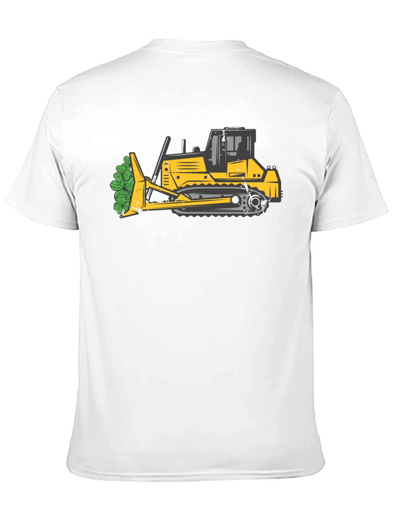 Bulldozer with Shamrocks T-Shirt