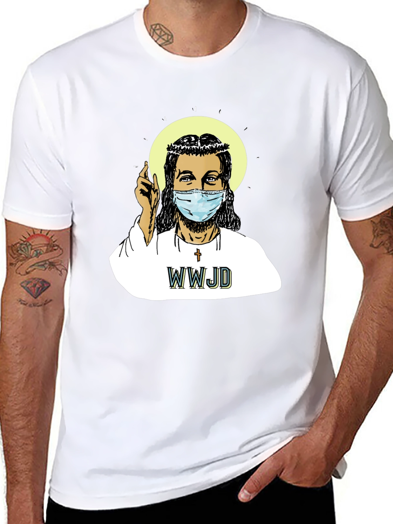 WWJD Masked Jesus T-Shirt - What Would Jesus Do?