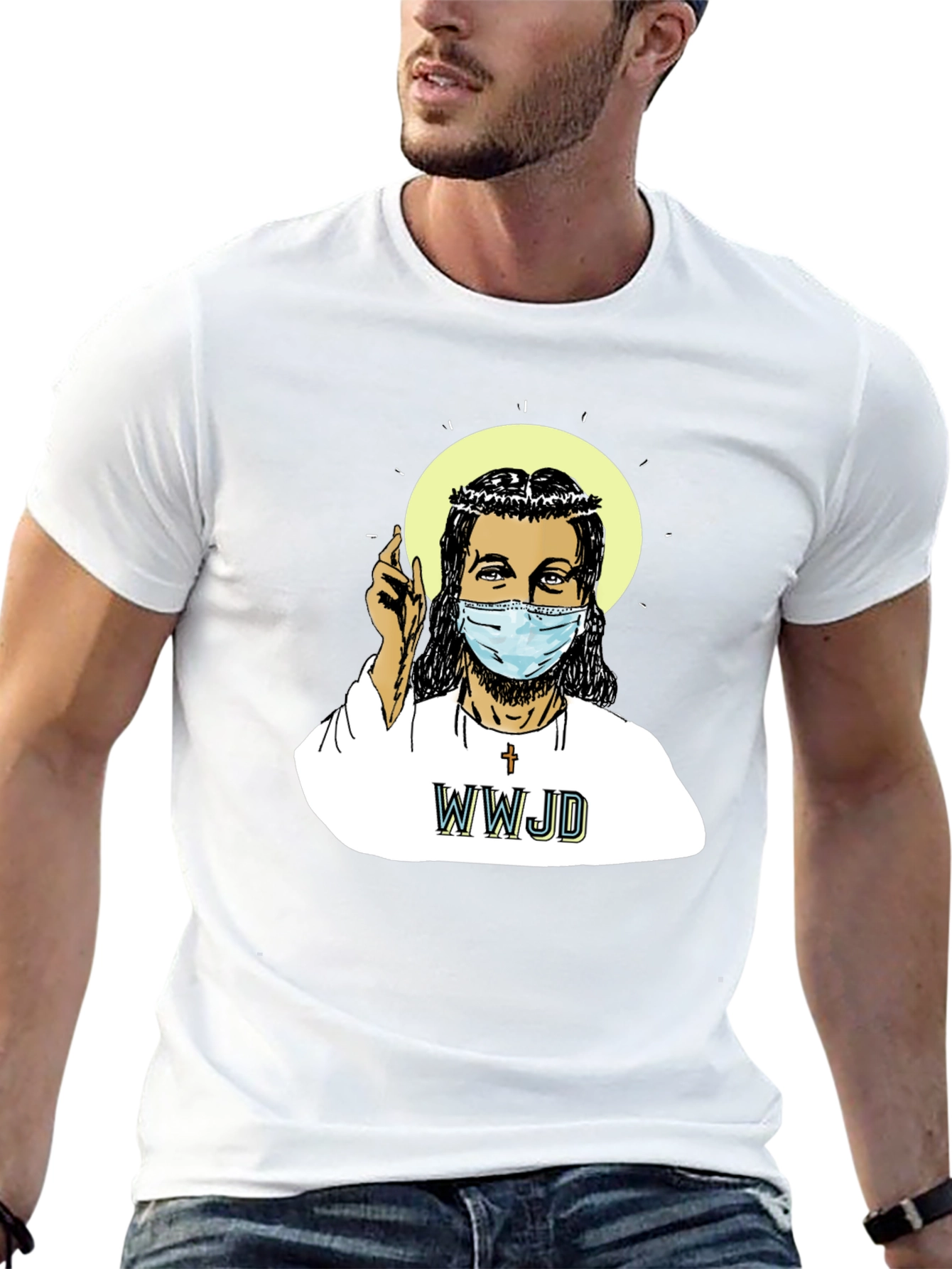 WWJD Masked Jesus T-Shirt - What Would Jesus Do?