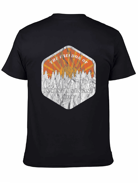 Camping Sunrise Graphic Tee - Freedom Awaits