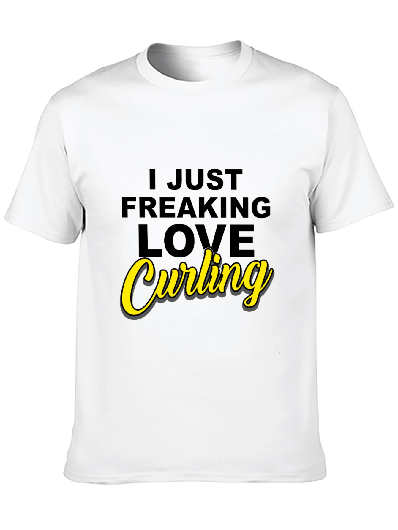 I Love Curling Graphic T-Shirt