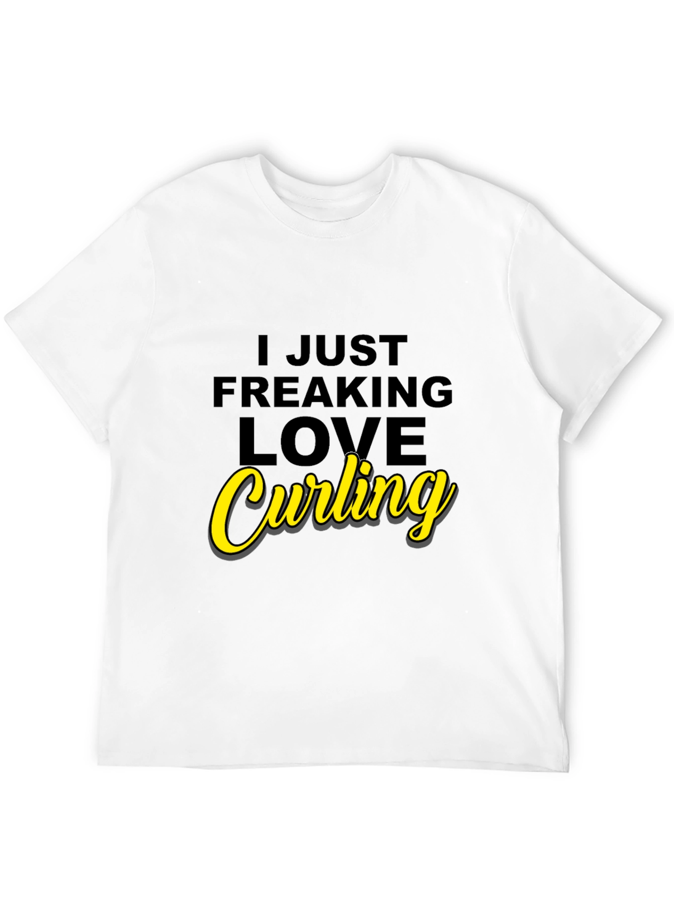 I Love Curling Graphic T-Shirt