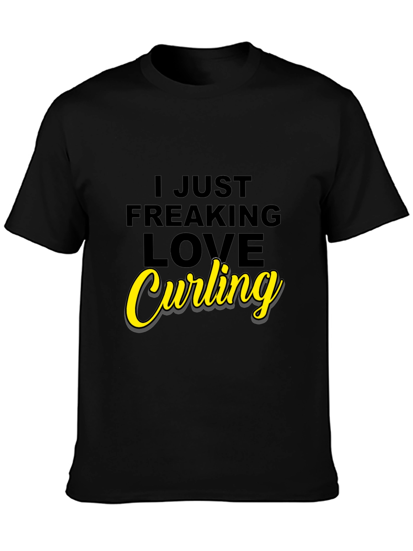 I Love Curling Graphic T-Shirt