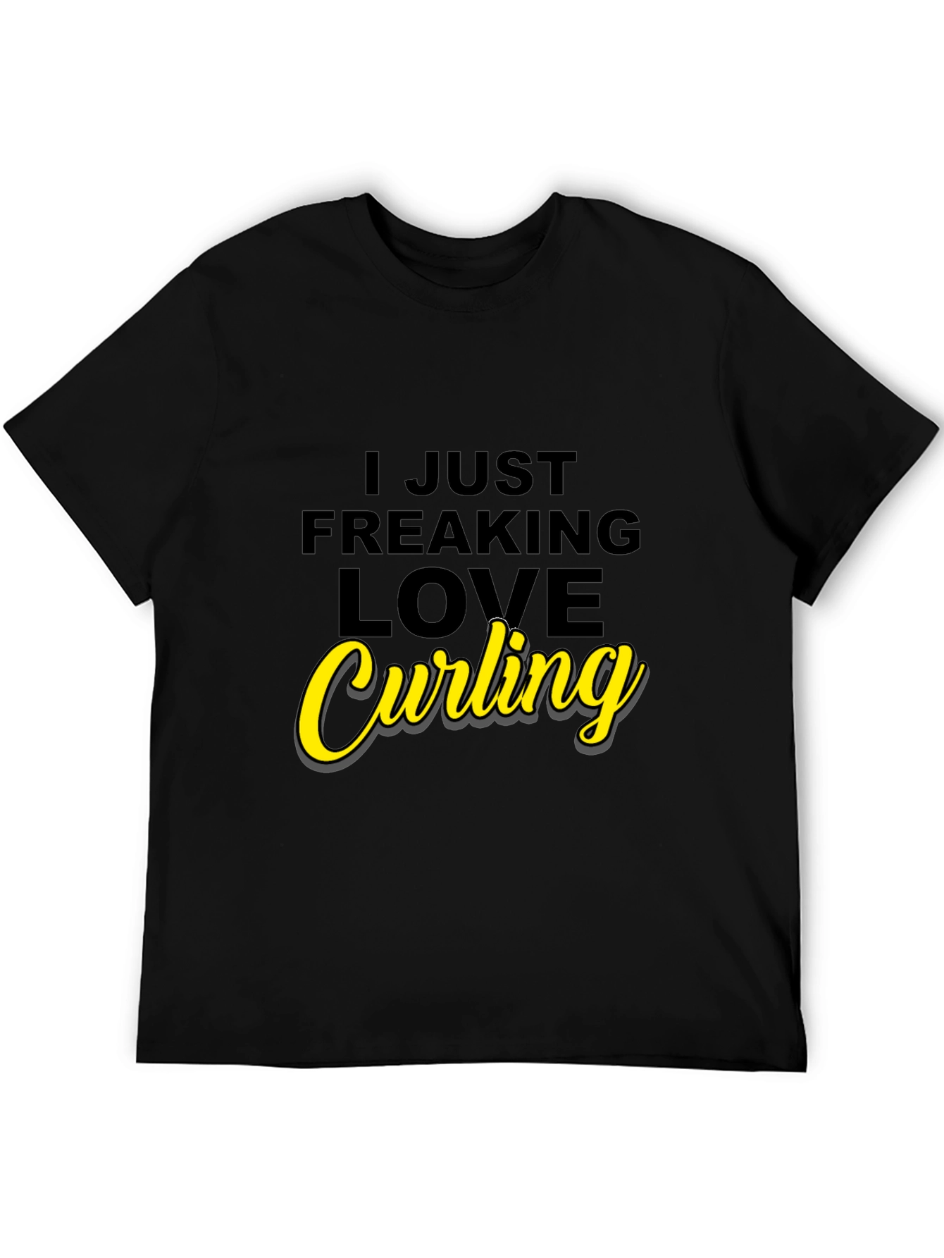 I Love Curling Graphic T-Shirt