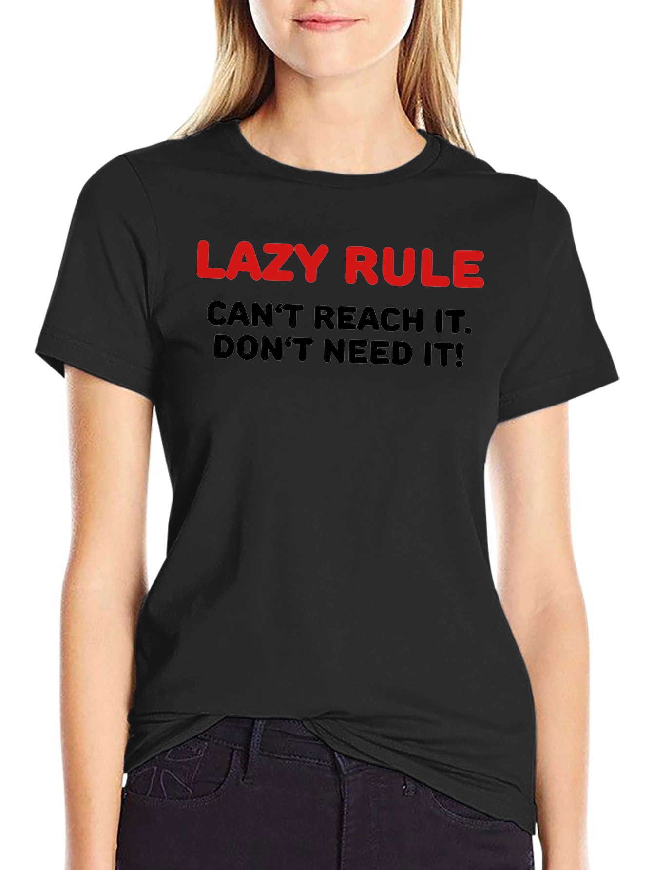 Lazy Rule Graphic T-Shirt - Funny Slogan Tee