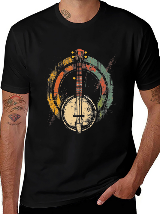 Retro Banjo Graphic Tee - Musical Style