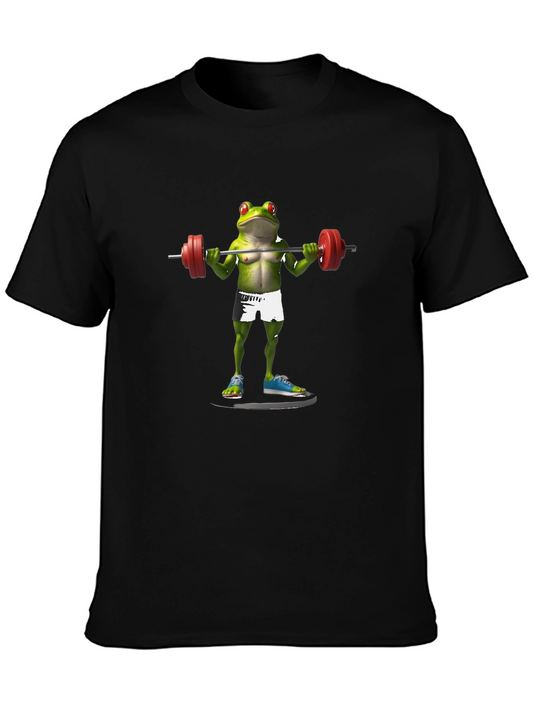 Frog Lifting Weights Graphic T-Shirt