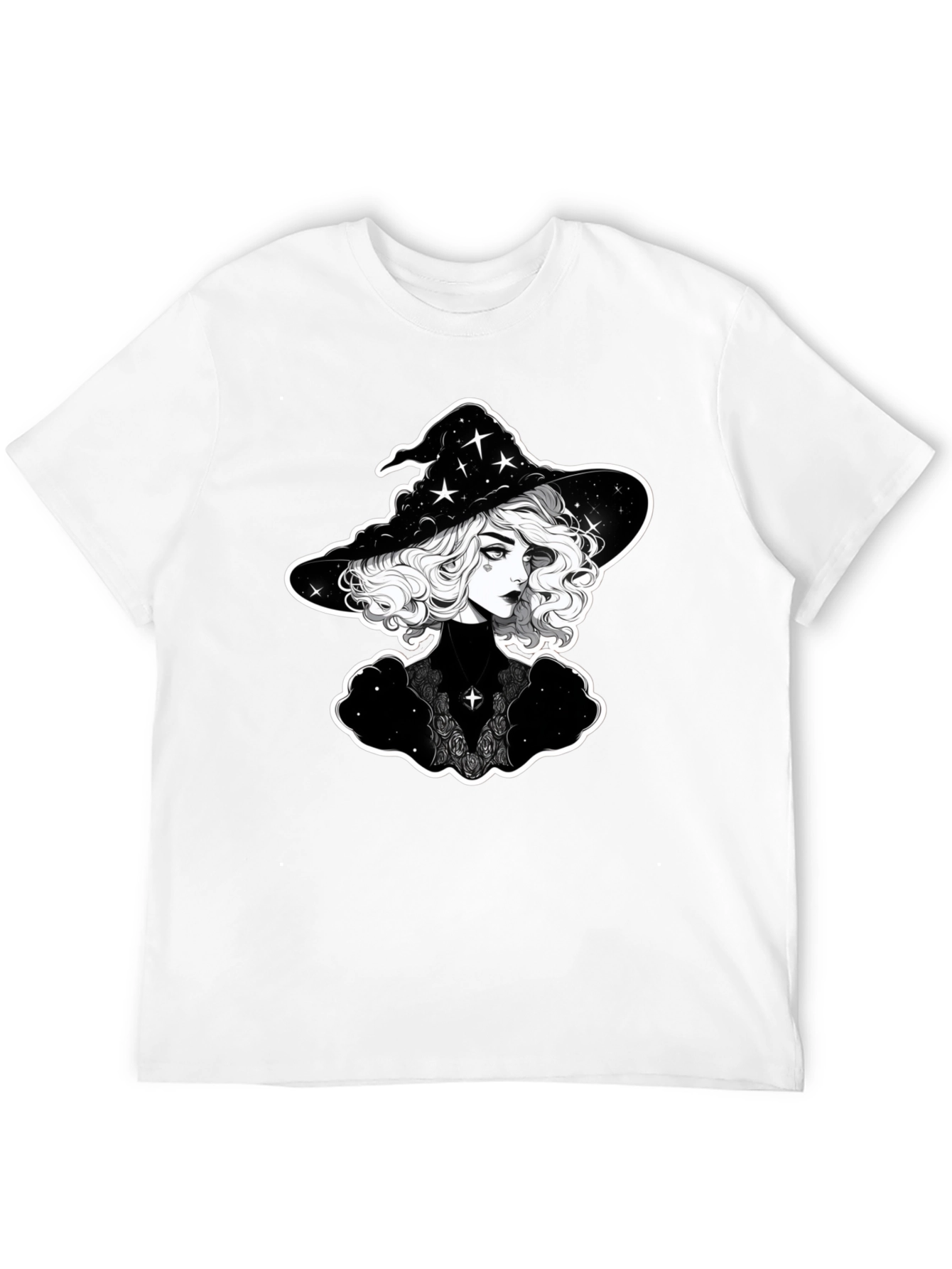 Witch Graphic T-Shirt - Black Cotton Tee