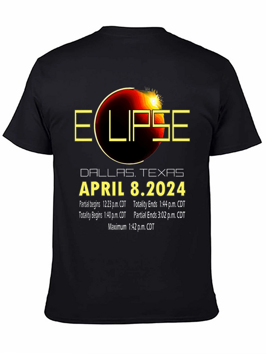 Total Solar Eclipse April 8 2024 Dallas Texas T-Shirt