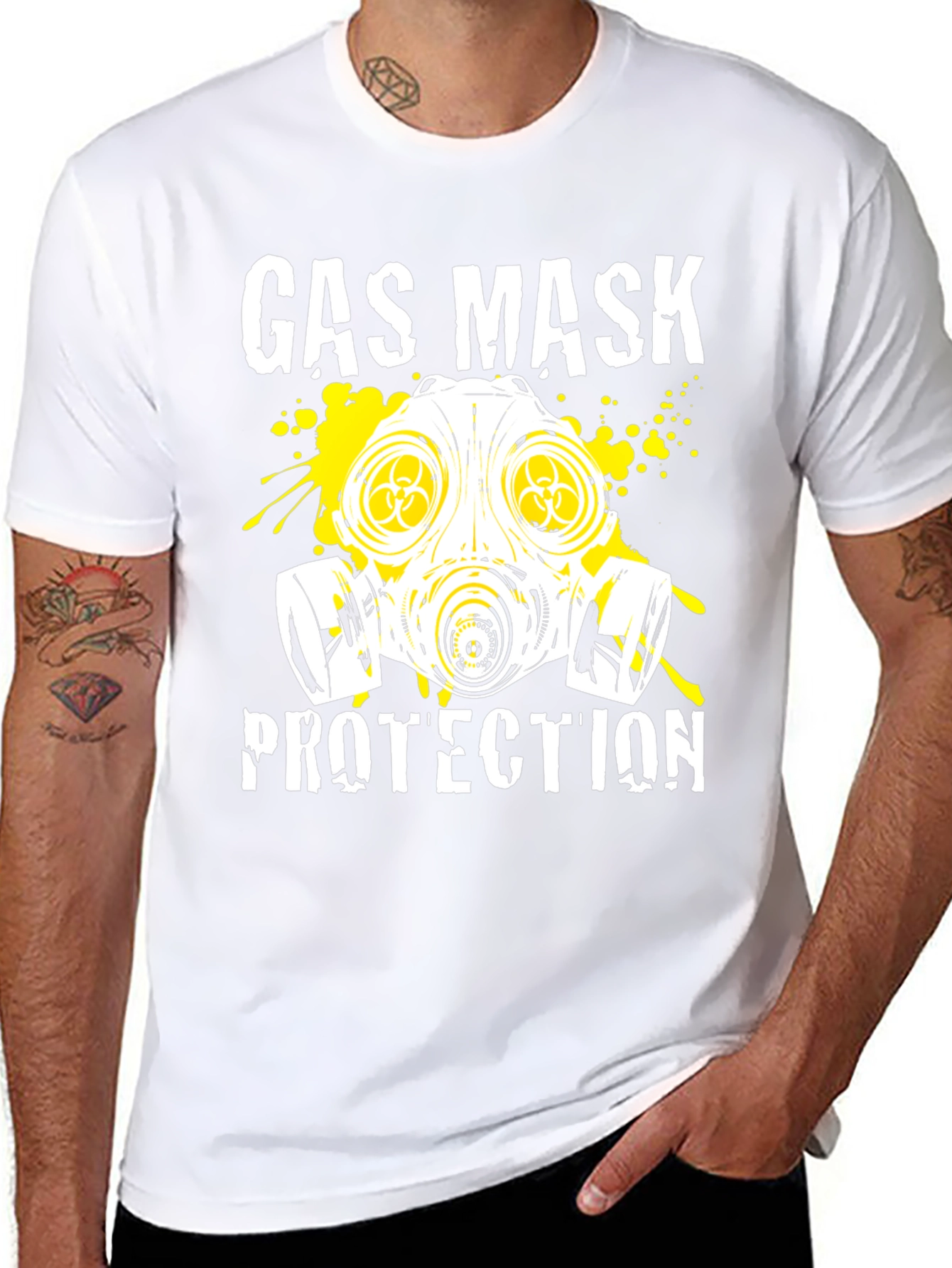 Gas Mask Protection Graphic T-Shirt