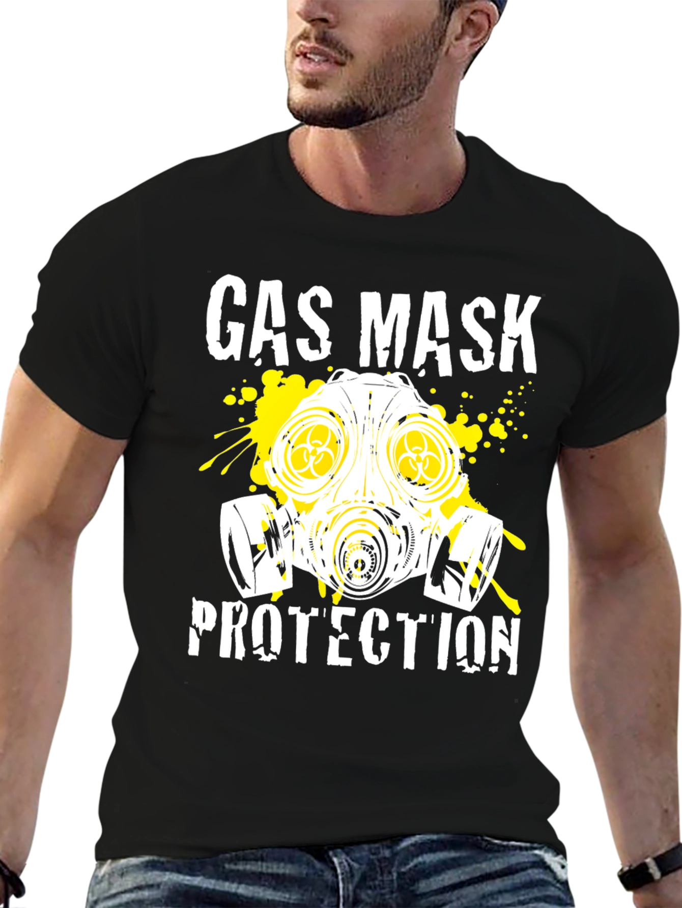 Gas Mask Protection Graphic T-Shirt