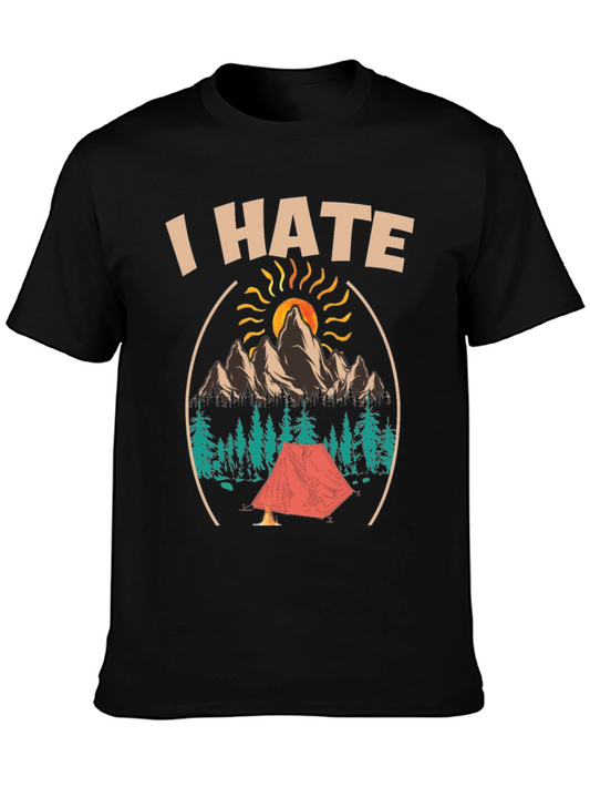 I Hate Camping T-Shirt - Adventure Tee