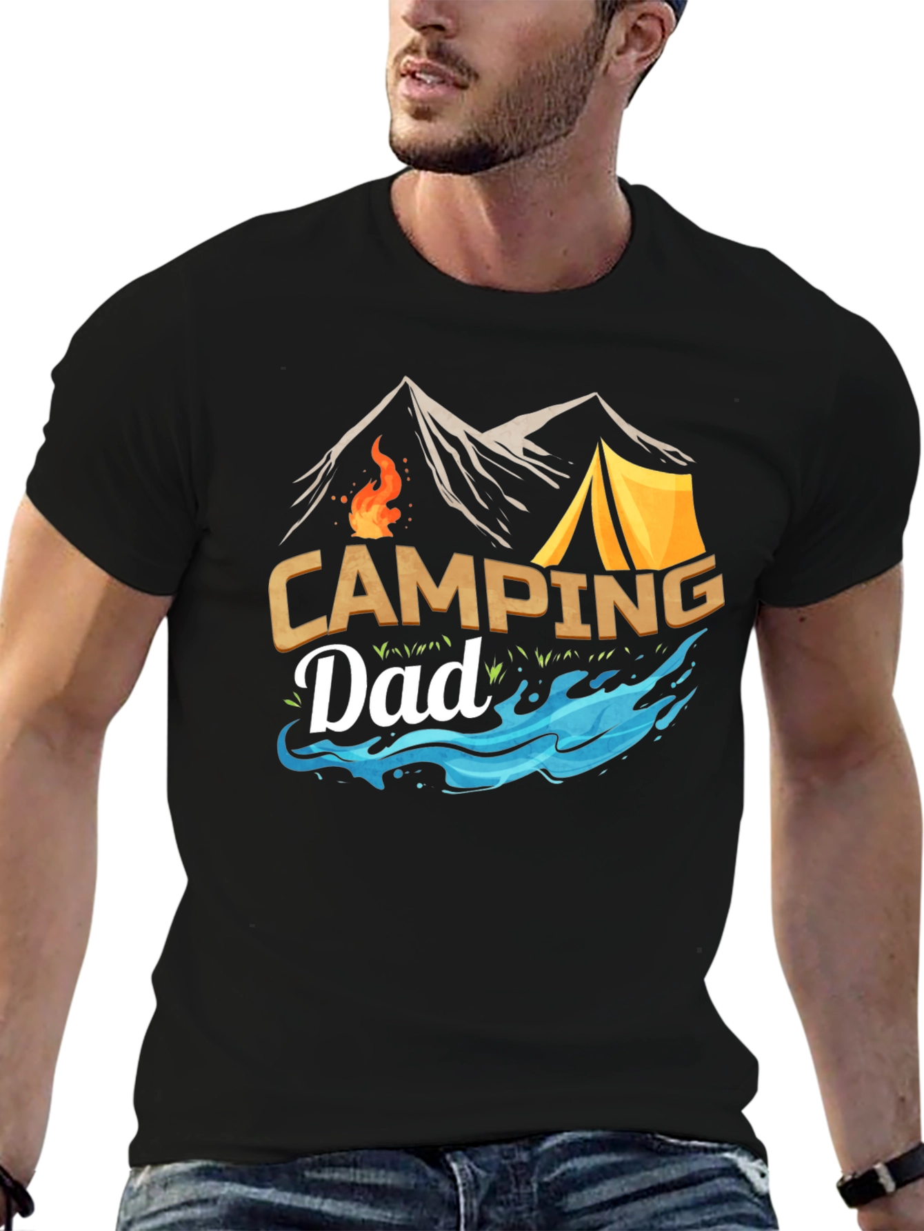 Camping Dad Graphic Tee - Outdoor Adventure Shirt