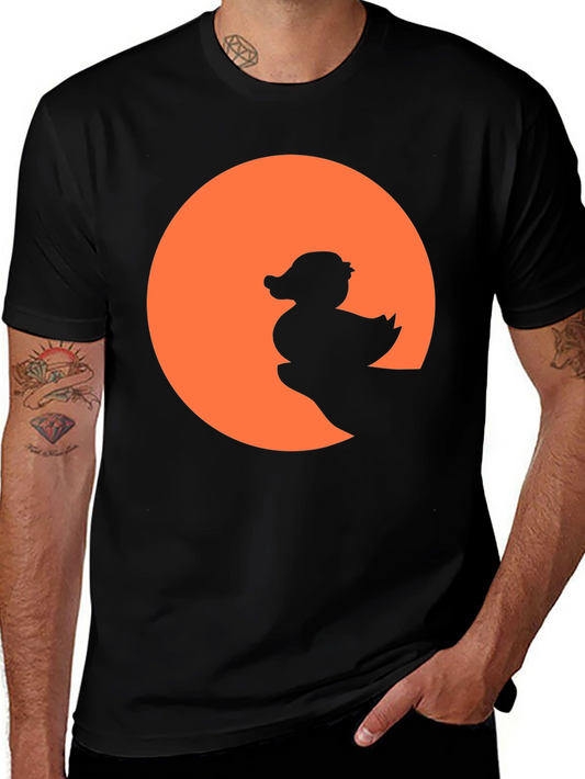 Duck Silhouette T-Shirt - Round Graphic Tee