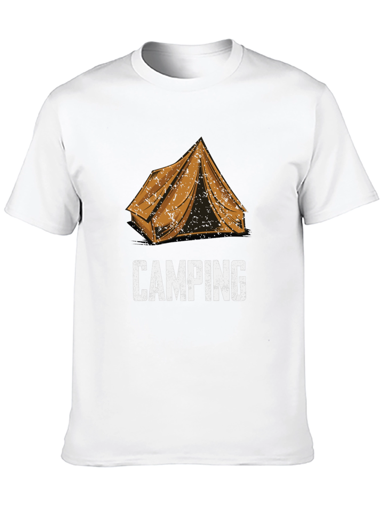 Camping Tent Graphic Black T-Shirt