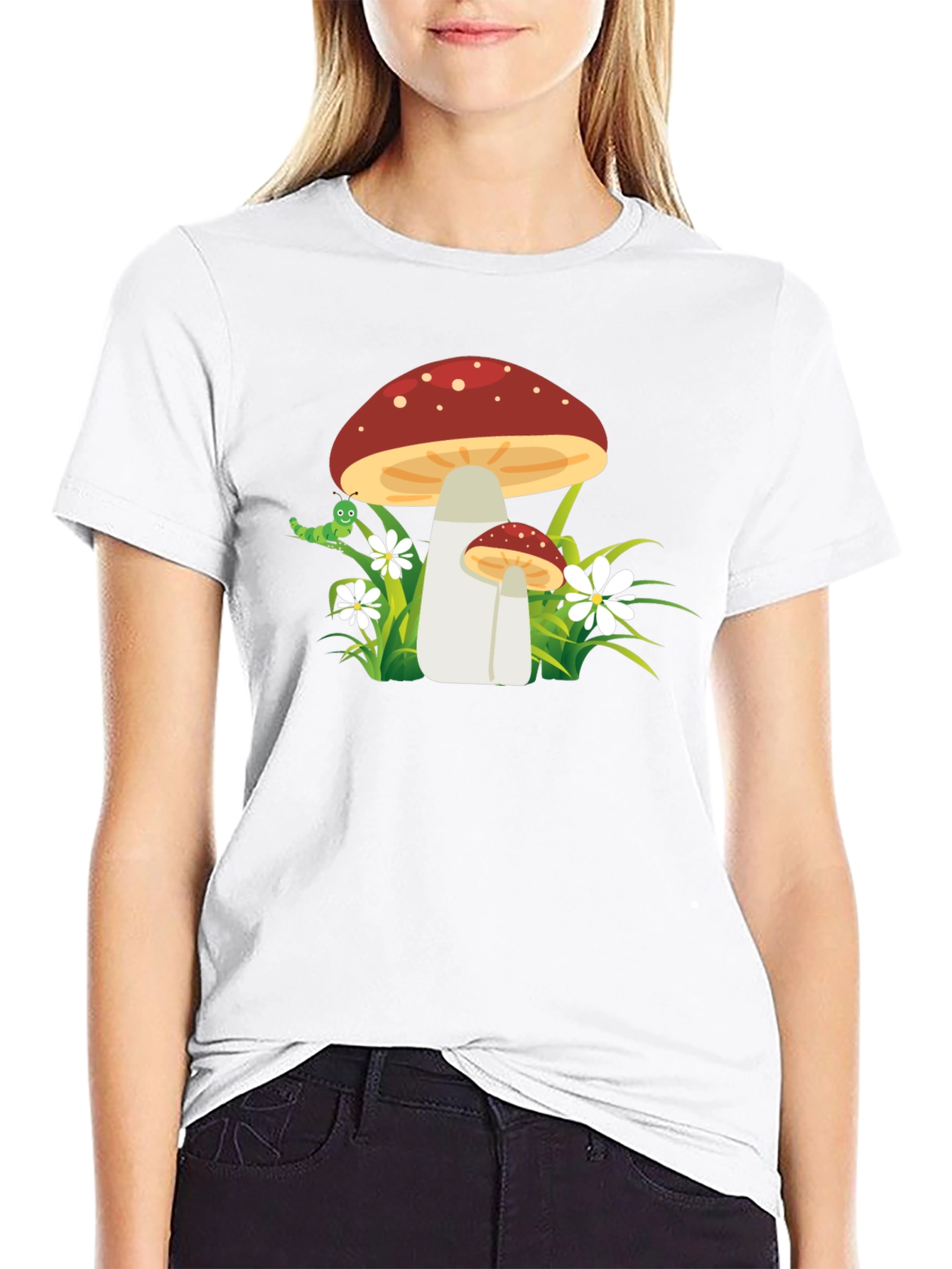Mushroom Graphic Tee - Funky Nature Shirt