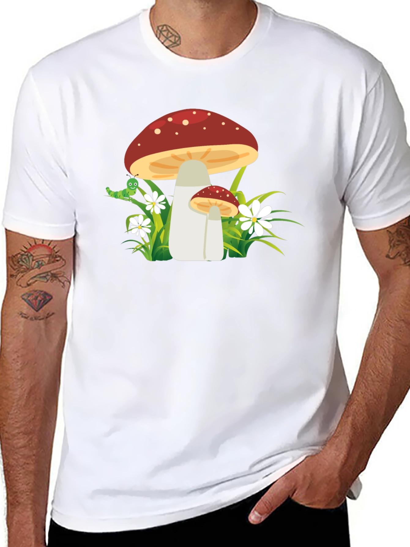 Mushroom Graphic Tee - Funky Nature Shirt