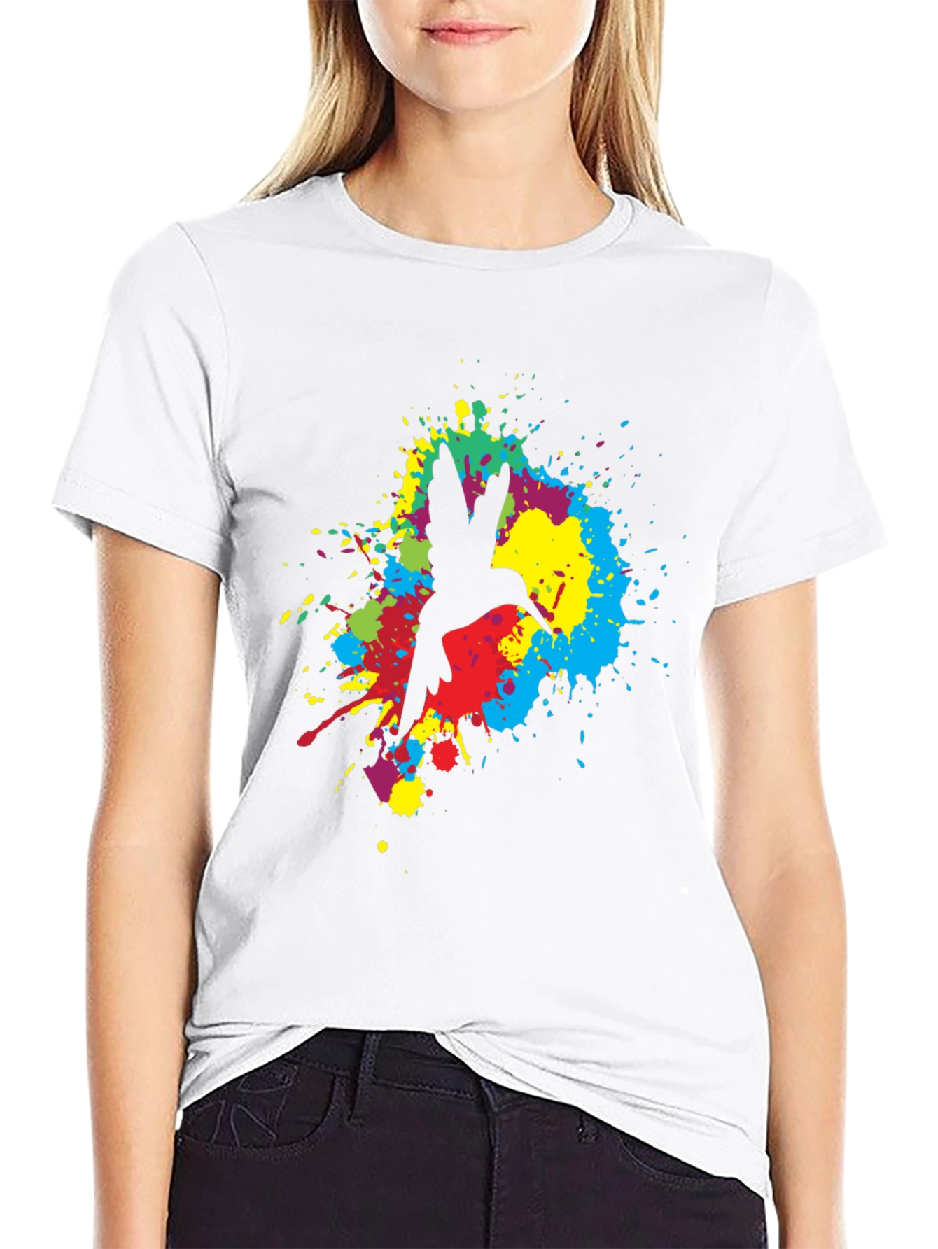 Hummingbird Splash Graphic Black T-Shirt