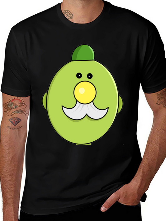 Fun Cartoon Character Graphic Print Black T-Shirt