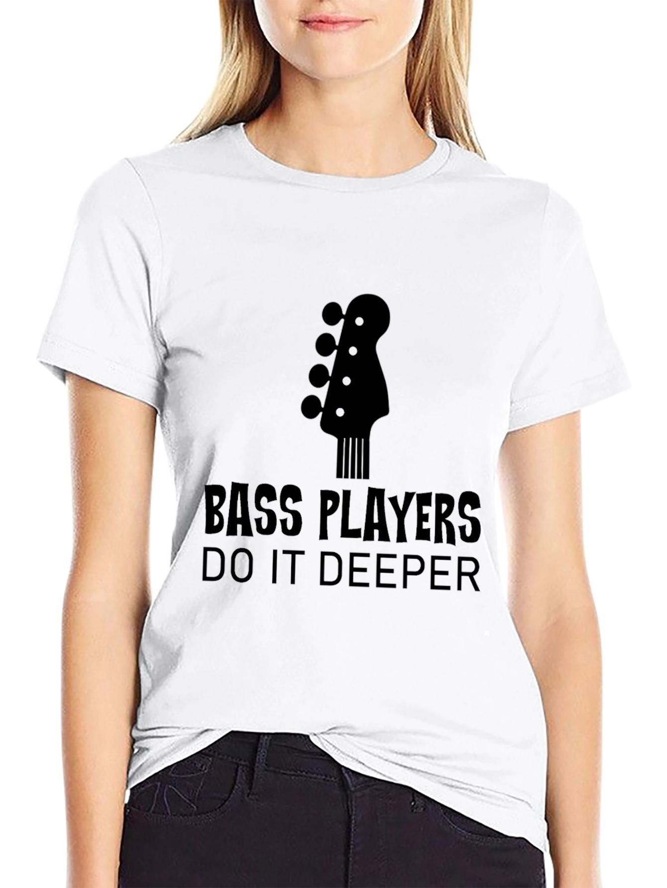 Bass Players Do It Deeper Black T-Shirt