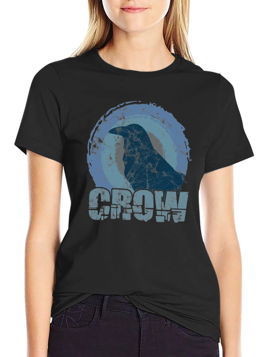 Distressed Crow Graphic T-Shirt