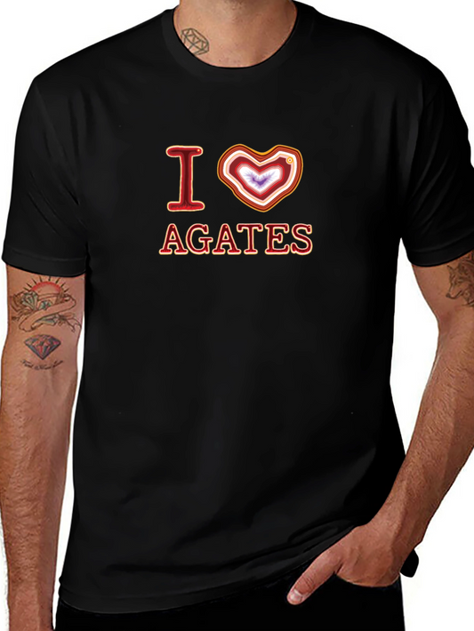 I Heart Agates Black T-Shirt