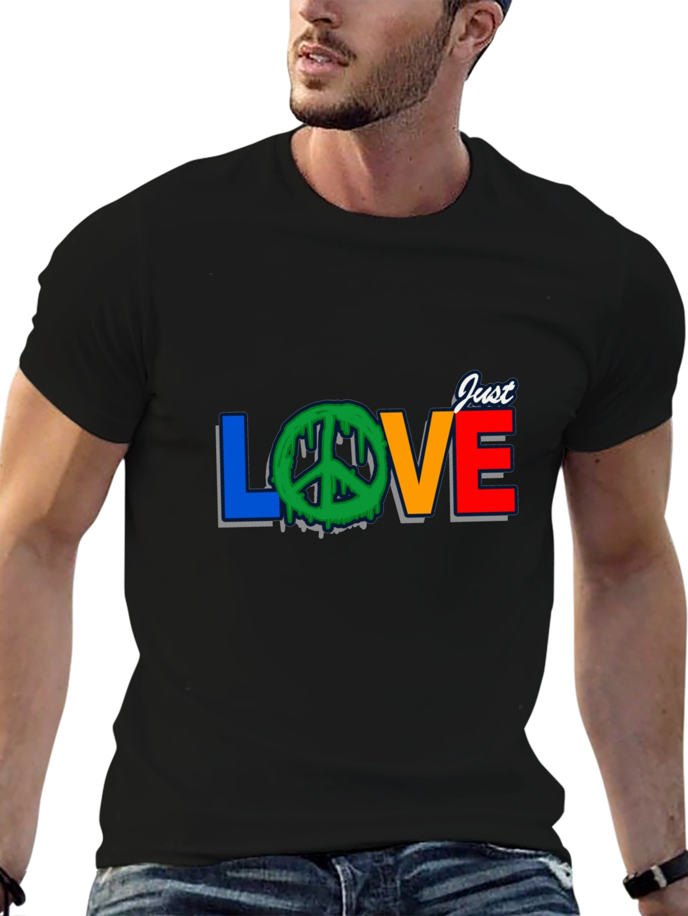 Just Love Peace Sign Graphic Tee